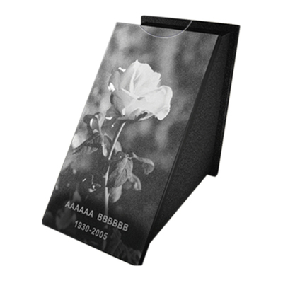 Black & White Rose Cremation Urn